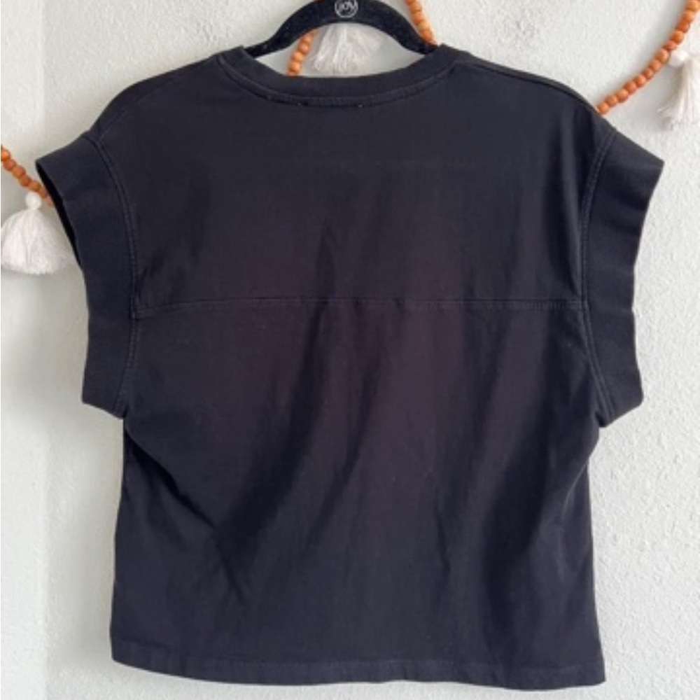 Women's Black Boxy Crew Tee by Zara - Picture 2 of 3